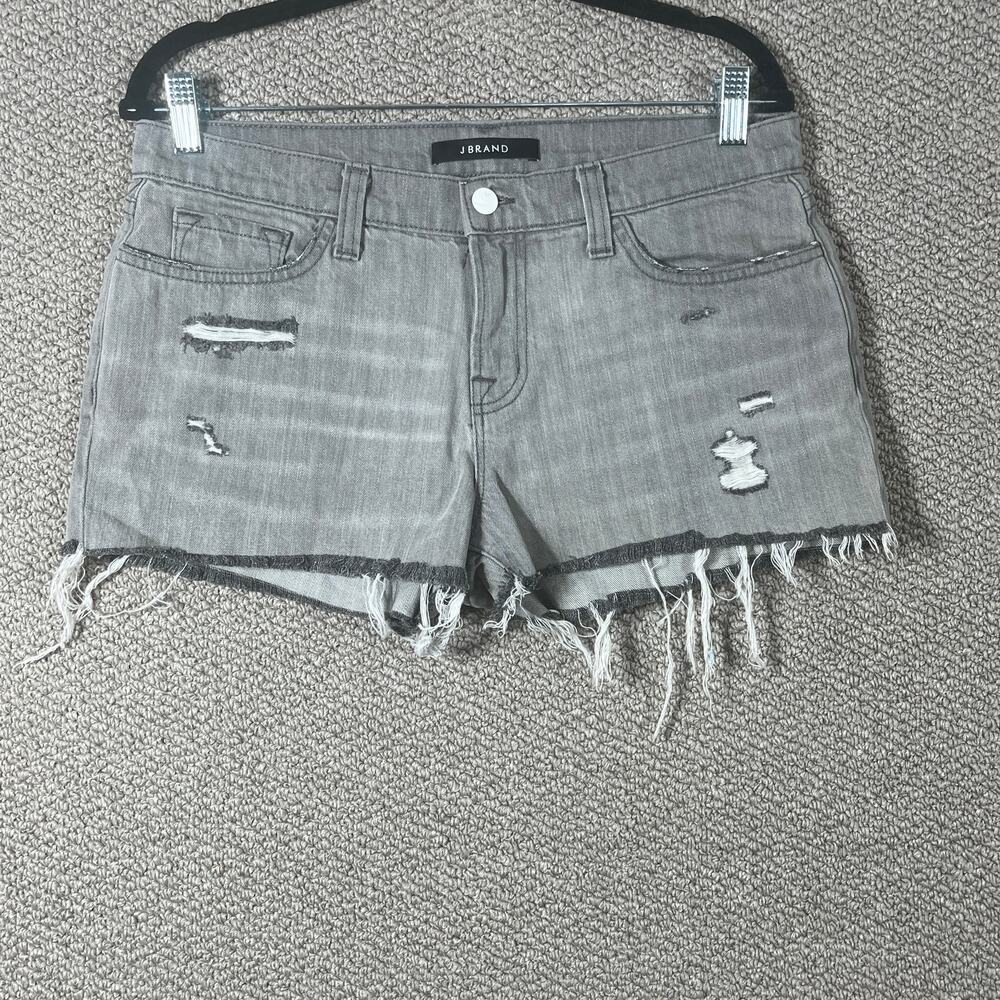 J Brand Denim Cut Off Shorts Womens Size 28 Gray Distressed Frayed‎ Hem Festival